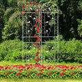 Metal Garden Trellis for Climbing Plants, 2 Pack 86.5" x 19.7" White Plant by FHWTY