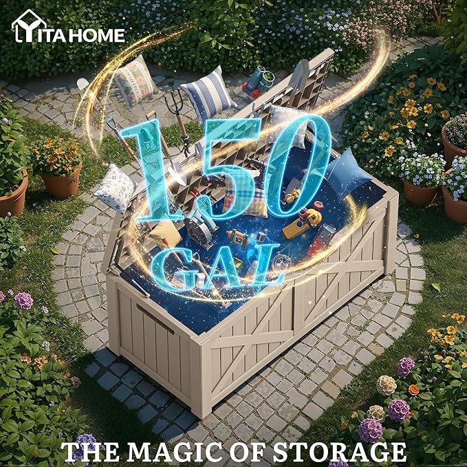 YITAHOME 150 Gallon Large Deck Box - Image 2