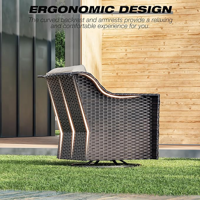 Joyside Wicker Patio Furniture Sets, 5 Pieces Upgraded Large Size Outdoor - Image 6