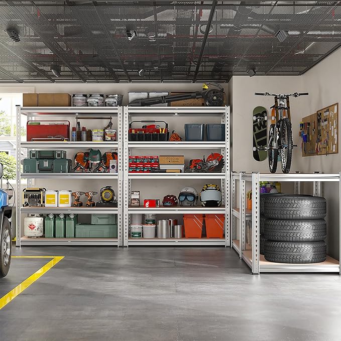 REIBII 2020LBS Garage Shelving Heavy Duty 5 Tier Storage Shelves Adjustable - Image 2