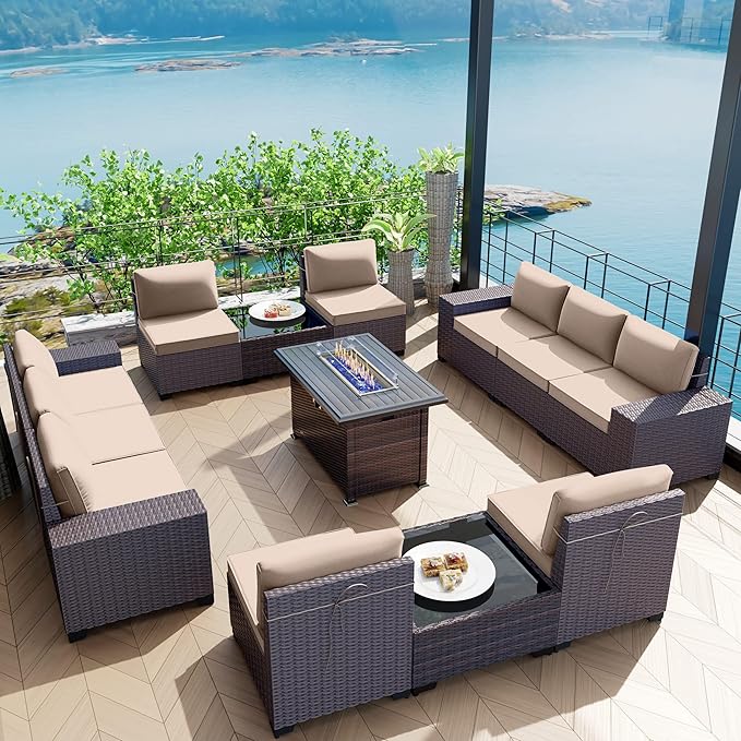 Kullavik 13 Pieces Outdoor Patio Furniture Set by KULLAVIK