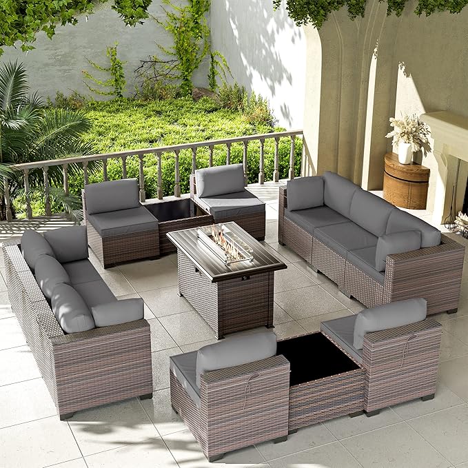 Kullavik 13 Pieces Outdoor Patio Furniture Set by KULLAVIK
