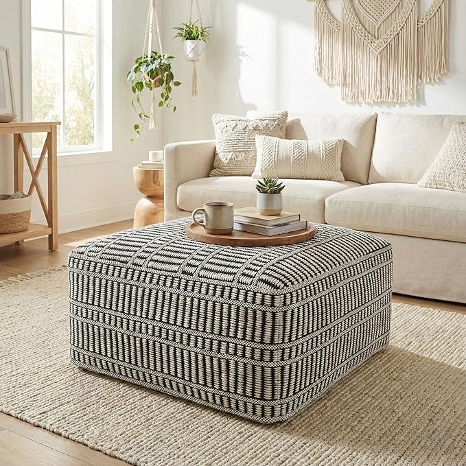 SIMPLIHOME Safford Square Pouf - Image 4