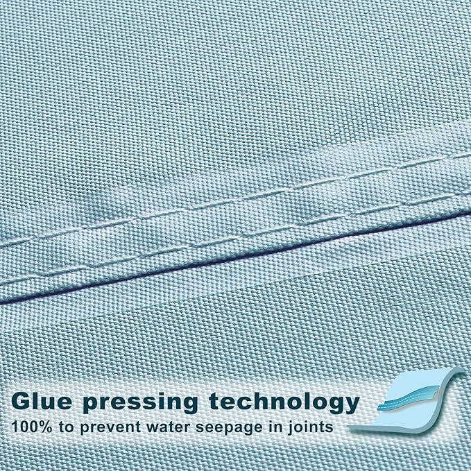 SUNNY GUARD Waterproof Sun Shade Sail 10' x 13' Sky Blue Rectangle UV Block - Image 3