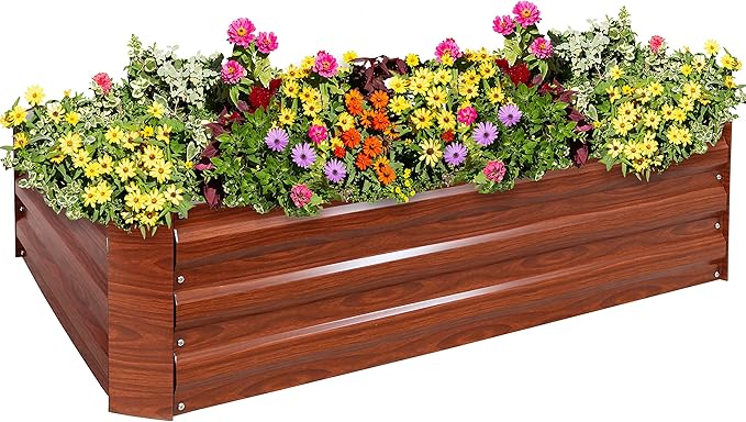 Sunnydaze 11.75" H Raised Metal Garden Bed by SunnydazeDecor