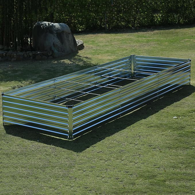 12x4x1.5ft Galvanized Raised Garden Bed, Outdoor Planter Box Metal Patio Kit - Image 6