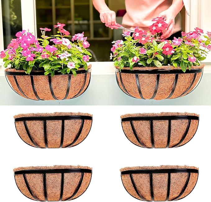 LaLaGreen Wall Planters for Outdoor Plant Deck Railing Planter Boxes for by L%C3%A1L%C3%A1Green