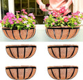 LaLaGreen Wall Planters for Outdoor Plant Deck Railing Planter Boxes for by L%C3%A1L%C3%A1Green