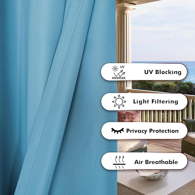 BONZER Waterproof Indoor/Outdoor Curtains - Image 4