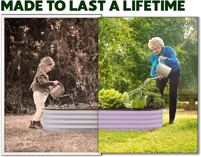 Plant & Plot Galvanized Raised Garden Beds Outdoor // 4×2×1 ft Planter Raised - Image 2