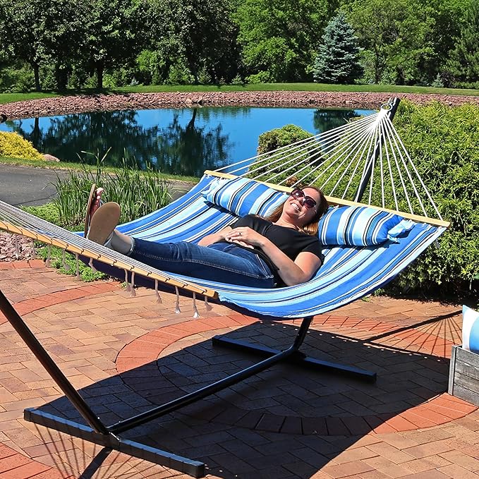 Sunnydaze Quilted Outdoor Hammock - Image 8