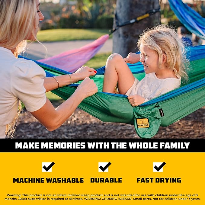 Wise Owl Outfitters Camping Hammock – 500lbs Portable Hammock - Image 5