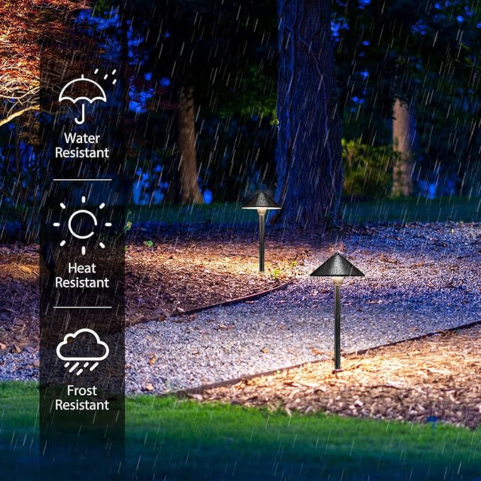 SUNVIE LED Low Voltage Pathway Lights 3W 3000K Pathway Lighting 12-24V Low - Image 5