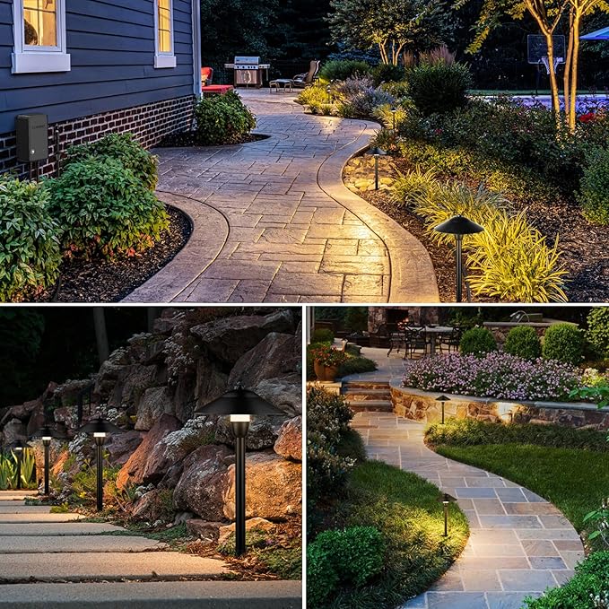 SUNVIE All-in-One LED Pathway Lighting Kit, 3000K Waterproof Landscape Lighting - Image 6