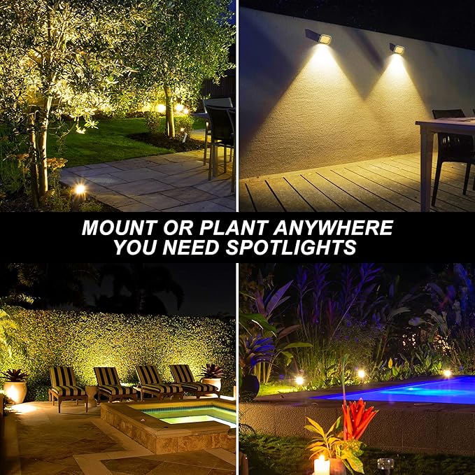 Solar Spot Lights Outdoor, 20 LED IP65 Waterproof Landscape Lighting, - Image 2