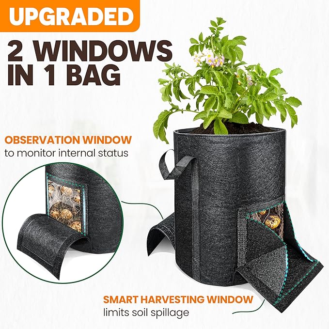 4Pcs 15 Gallon Potato Grow Bags - Image 2