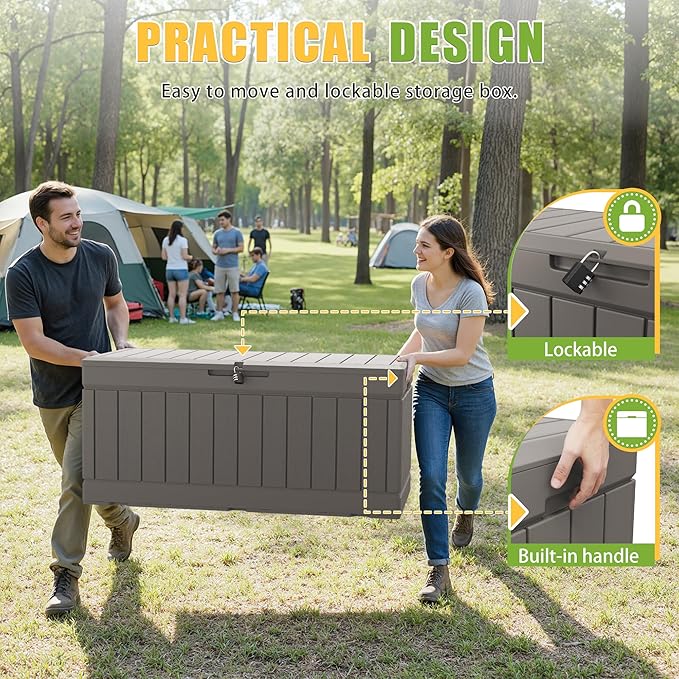 Greesum Outdoor Storage Box 82 Gallon Storage Bin - Image 4