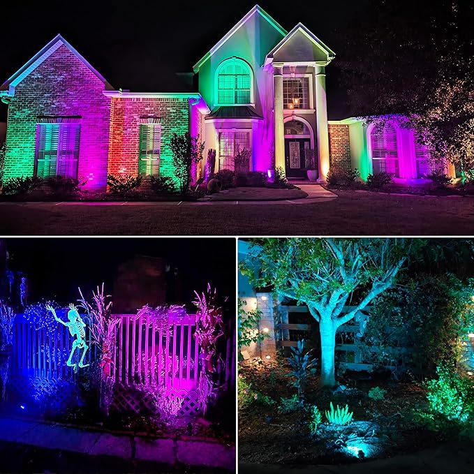 SUNVIE 12 Pack RGBW Color Changing Landscape Lights - Image 6