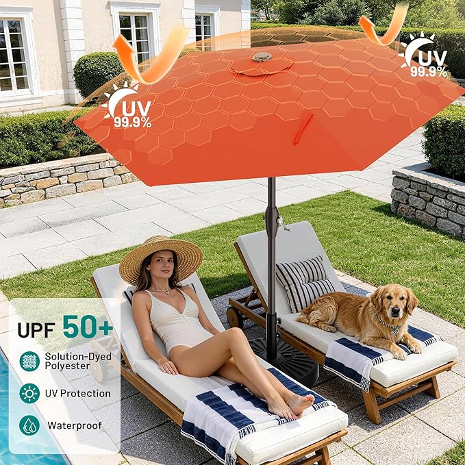 AreShark 7.5FT Patio Umbrella Table Market Umbrella - Image 5