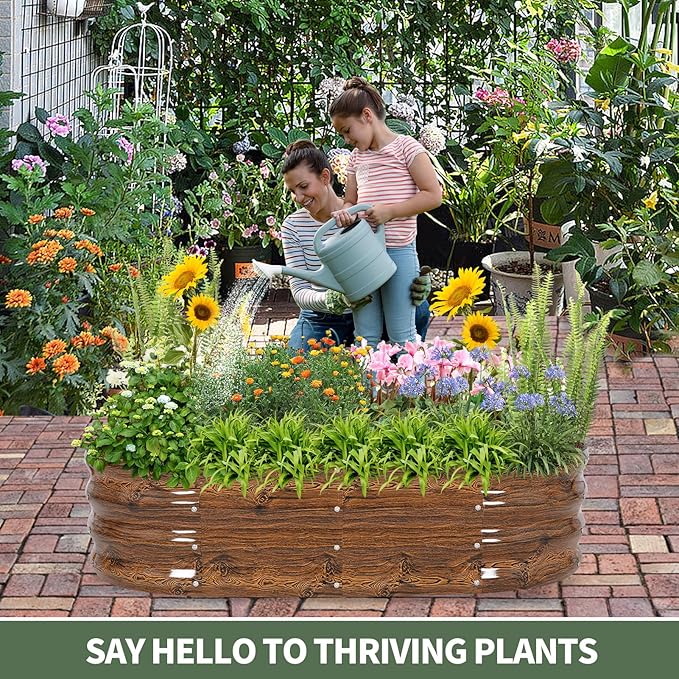 1MORE Galvanized Raised Garden Bed- Planter Garden Boxes Outdoor, Raised Beds - Image 8