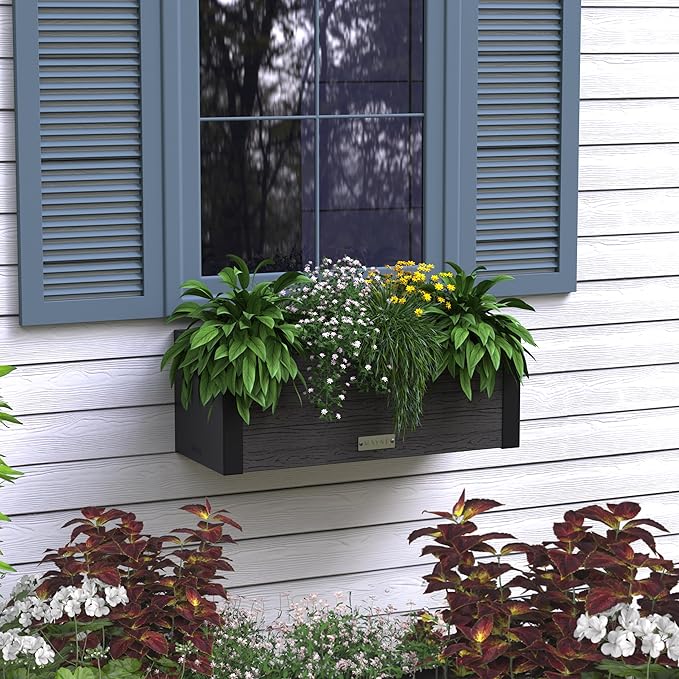 Mayne Vista 2ft Modern Window Box Planter by Mayne