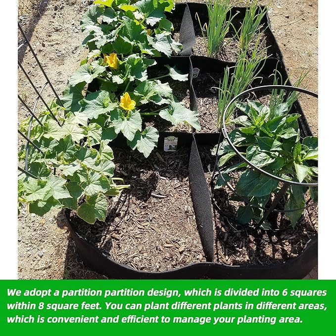 CJGQ Fabric Raised Garden Bed 4x2x1ft Garden Grow Bed Bags - Image 6