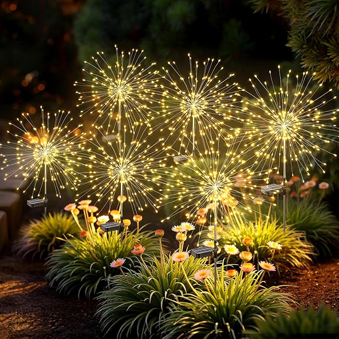Solar Lights Outdoor, 120LED 6 Pack Fairy Garden Lights Decor by Suncket