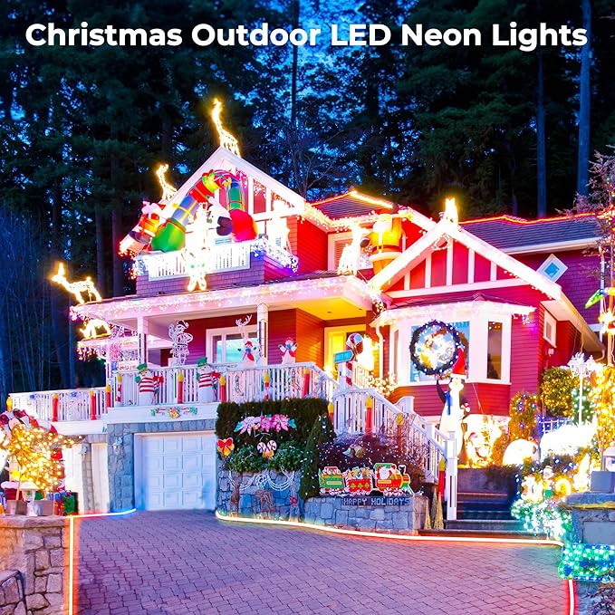 100FT LED Neon Rope Lights, Flexible Led Rope Lights Control - Image 6
