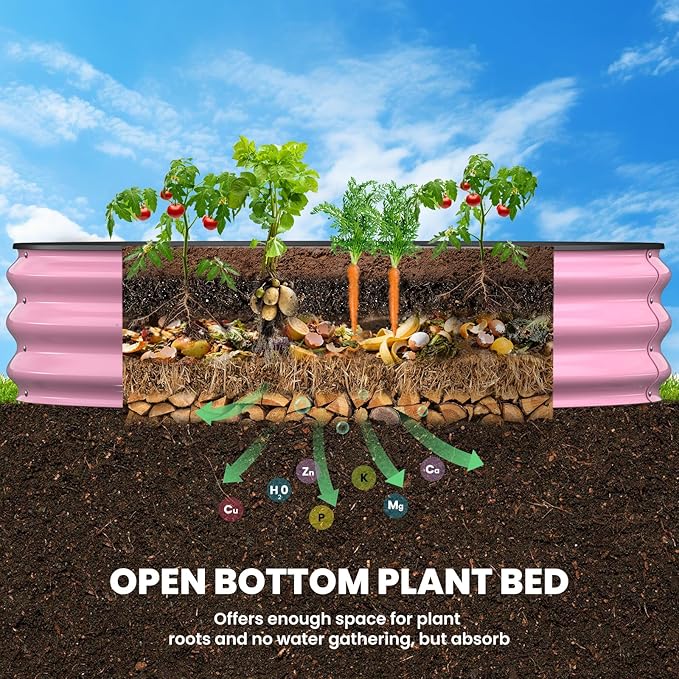 Galvanized Raised Garden Bed 4×4×1 FT, Round Metal Raised Garden Bed Outdoor - Image 4