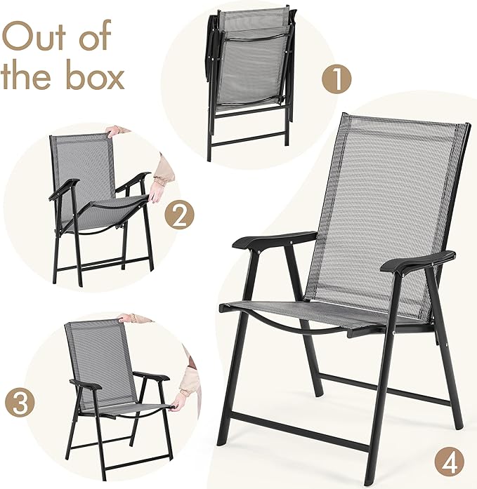 Yaheetech Patio Dining Chairs Set of 4 - Image 8