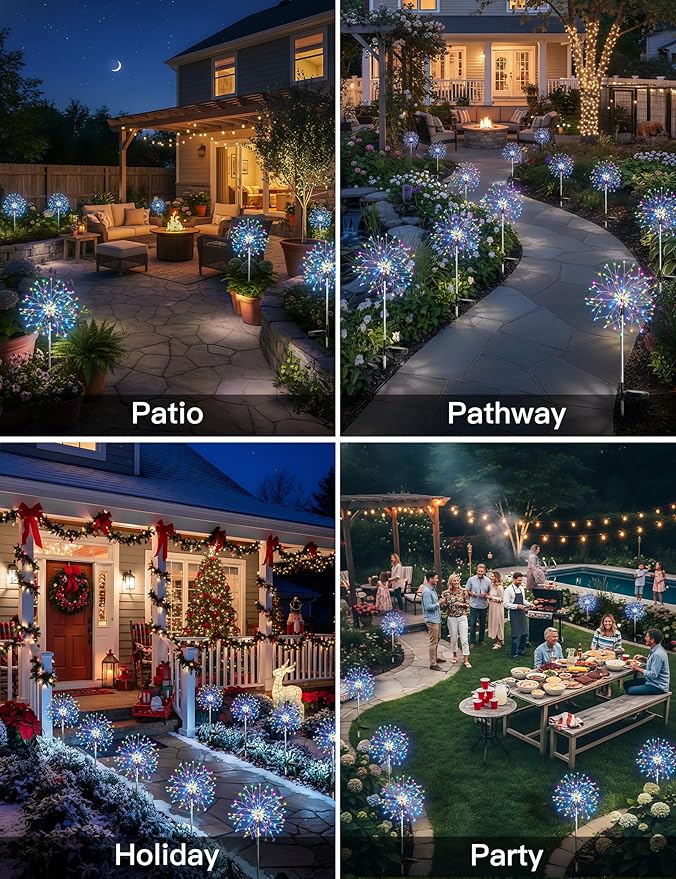 suddus Solar Garden Lights Outdoor Waterproof Decorative, Flowerbed Party - Image 4