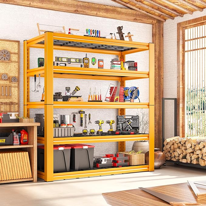 REIBII Garage Shelving Load 3200LBS, 5-Tier Storage Shelves, Adjustable Heavy - Image 8