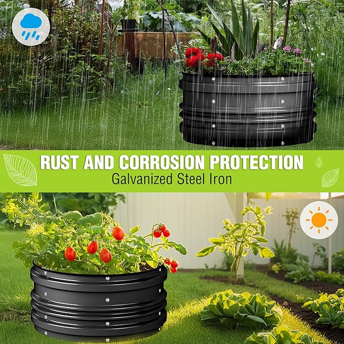 WORKPRO 3PK 2x2x1ft Outdoor Galvanized Raised Garden Bed Kit, Rust & Corrosion - Image 7