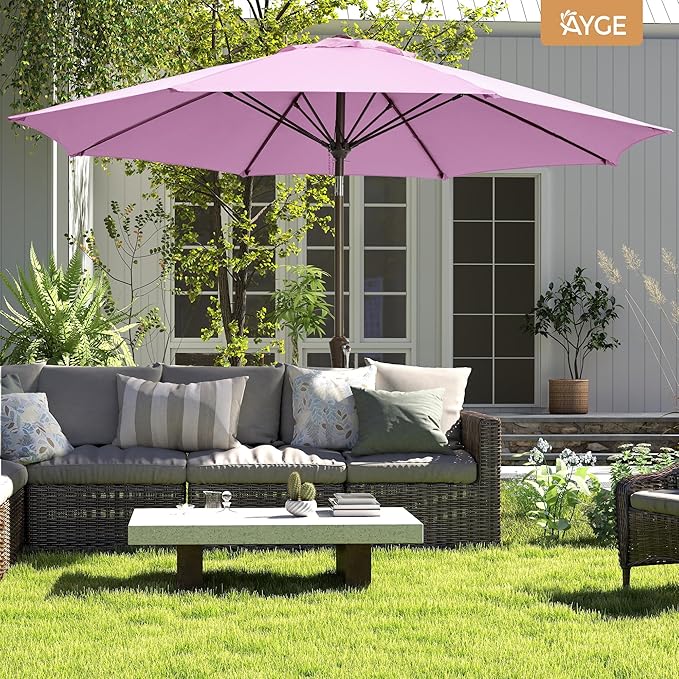 Ayge 9FT Large Outdoor Patio Umbrella Market Table Umbrella-UV Resistant - Image 6
