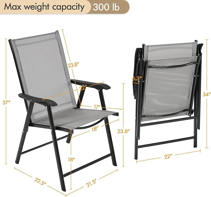 Yaheetech Patio Dining Chairs Set of 4 - Image 3