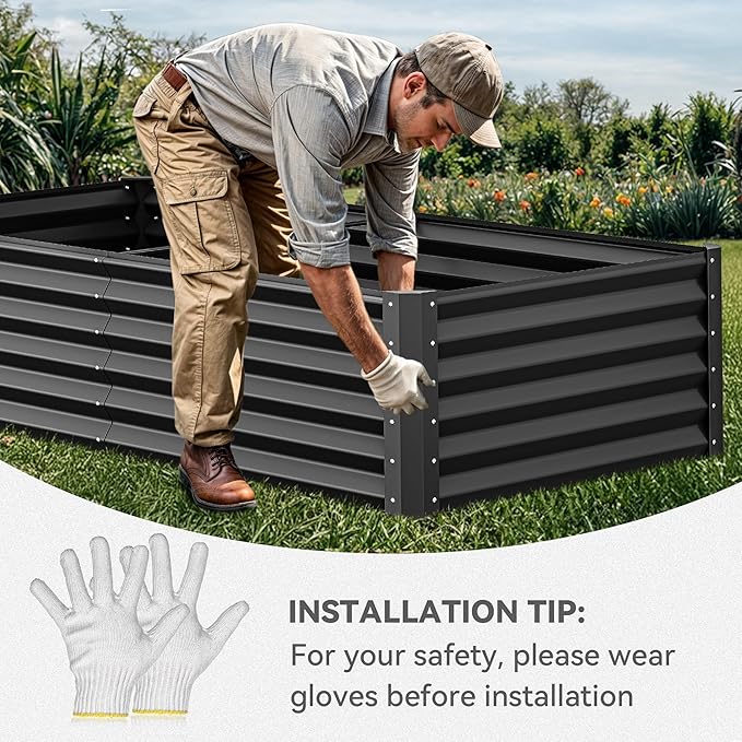 YITAHOME 72x36x18 in 2pcs Galvanized Raised Garden Bed Kit, Large Metal Planter - Image 4