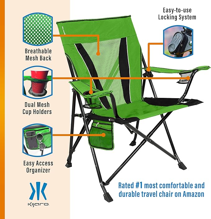 Kijaro XXL Dual Lock Portable Camping Chair - Image 5