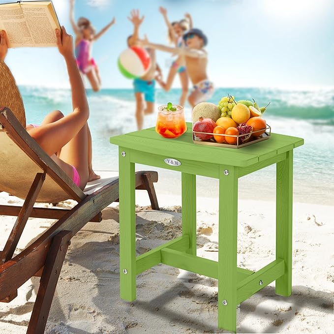 Y&M Outdoor Side Table, HIPS Adirondack Small Single Table, Waterproof Square - Image 7