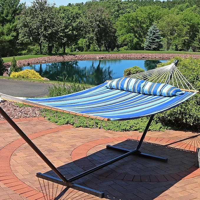 Sunnydaze Quilted Outdoor Hammock - Image 2