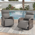 Zero Gravity Patio Swivel Rocking Recliner Chairs Set of 2 by JelwalyPatioFurnitureSet