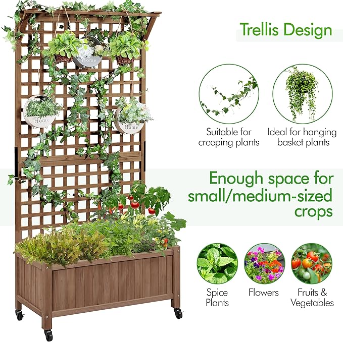 Yaheetech 72" H Horticulture Garden Planter - Image 4