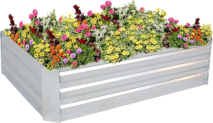 Sunnydaze 11.75" H Raised Metal Garden Bed by SunnydazeDecor