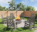 GarveeLife Outdoor Rocking Chair Set of 6, HDPE Weather Resistant Patio Rocking by GarveeLife