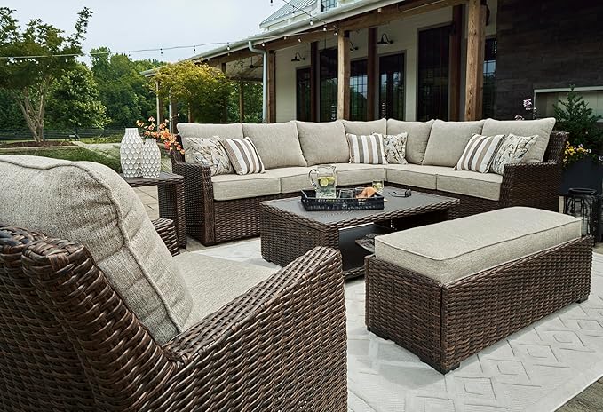 Signature Design by Ashley Brook Ranch Casual Nuvella Weather Resistant Fabric - Image 16