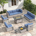 8-Seat Outdoor Wicker Patio Furniture Set by MASIONBACKYARDS