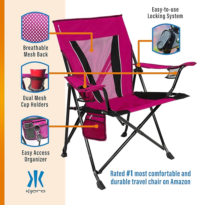 Kijaro XXL Dual Lock Portable Camping Chair - Image 5