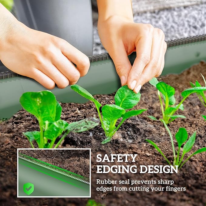 Outsunny 5' x 2' x 1' Galvanized Raised Garden Bed Kit, Outdoor Metal Elevated - Image 5