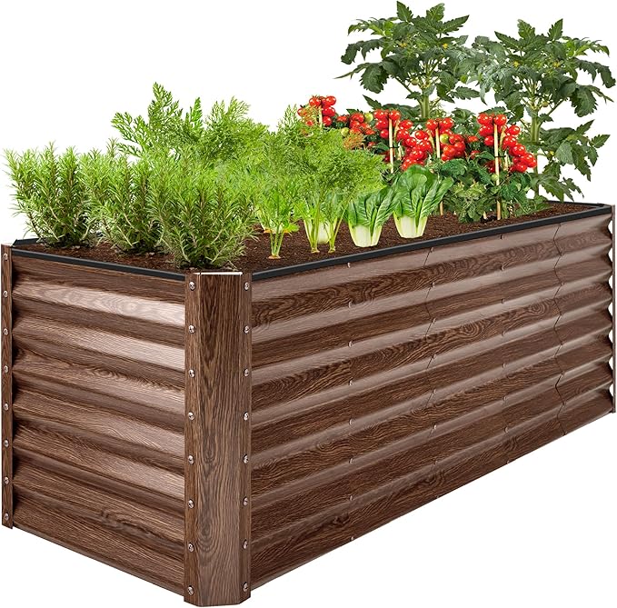 Best Choice Products 8x2x2ft Raised Outdoor Metal Garden Bed, Deep Root Box by BestChoiceProducts