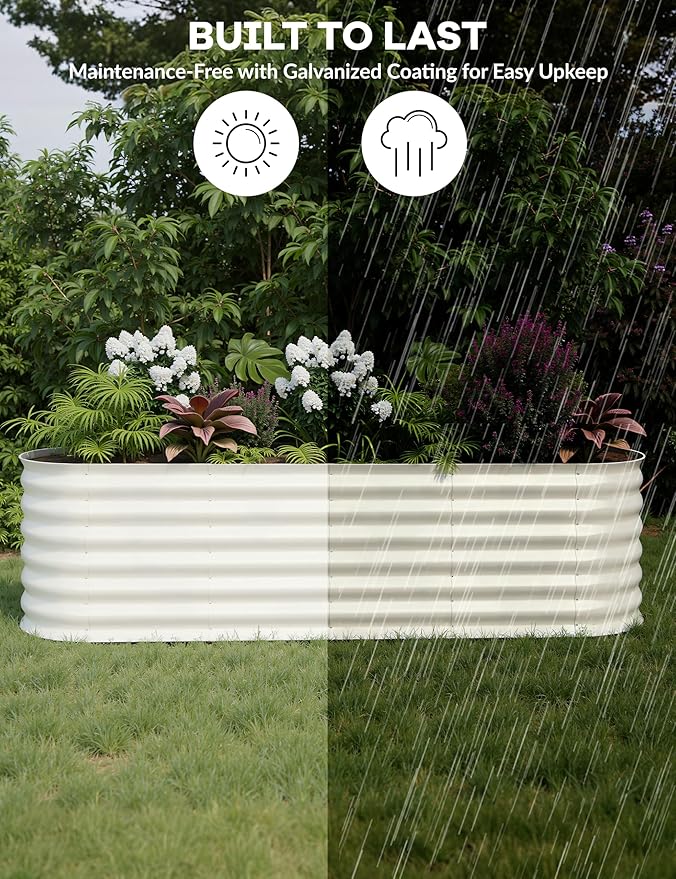 2 Pcs Raised Garden Beds Outdoor 8x2x2 ft - Image 4