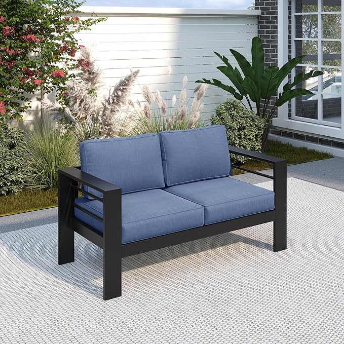Solaste Aluminum Loveseat Patio Furniture, Weather-Resistant by Solaste